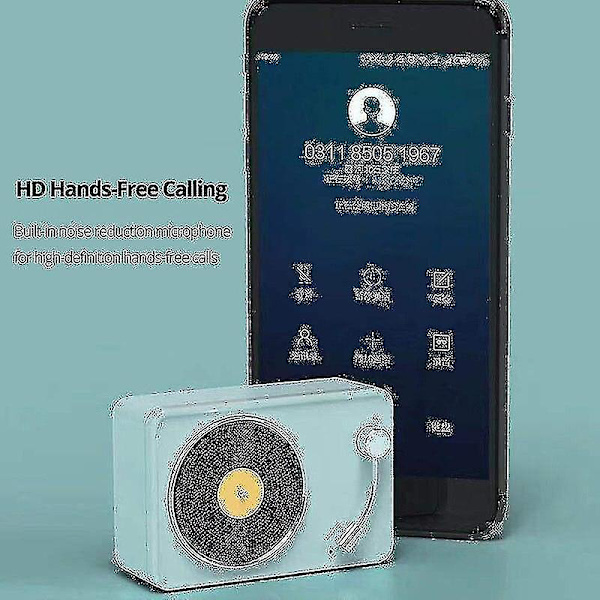 Vintage Bluetooth-højttaler mini multifunktionelle højtalere Tws trådløse bærbare stereohøjttalere (grå)