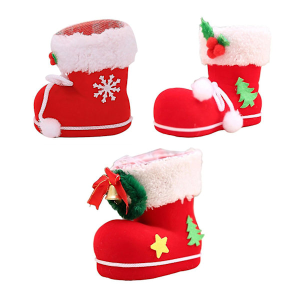 Julstrumpor Presenter Korg Snacks Pen Container Xmas Tree Pendant M