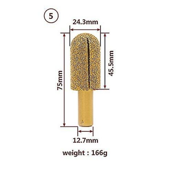 Galvanisert fresebit for marmor, stein, diamant, marmor, 1,27 cm skaft, marmor