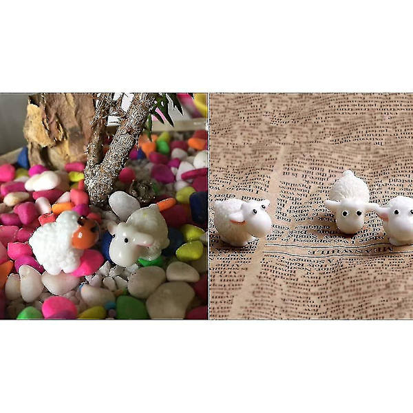 12 stk (6 hanfår + 6 morfår) Minifårfigurer Miniaturer Home Decoring gør-det-selv-dyr Micro Fairy Garden