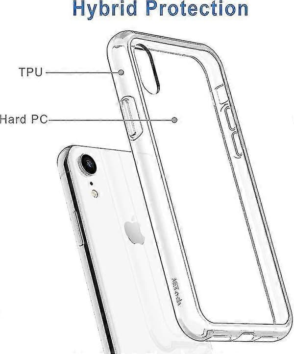 Gjennomsiktig silikondeksel kompatibelt med iPhone 7, iPhone 7 Plus, iPhone X, iPhone Xr, iPhone 11/11 Pro, iPhone 11 Pro Max-deksel for iPhone XR