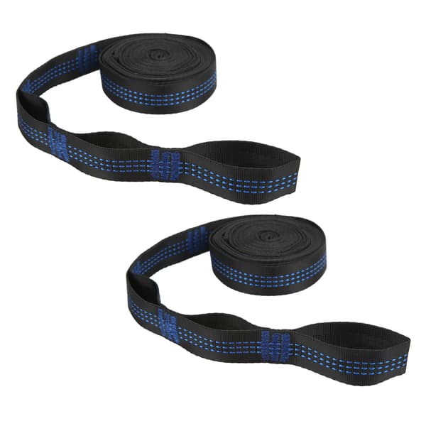 2-pack Starka Hängmattband med Stålkrok Karbinhakar för Camping