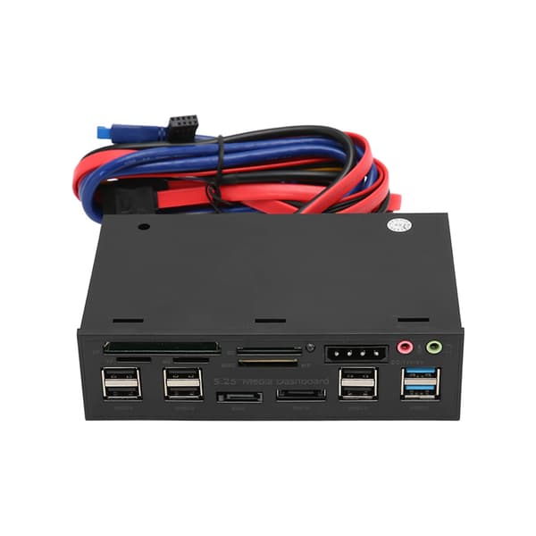 Media Dashboard 5.25in USB3.0 5Gbps Överföring LED-indikator Stöd M2 TF MMC MS CF Media Frontpanel