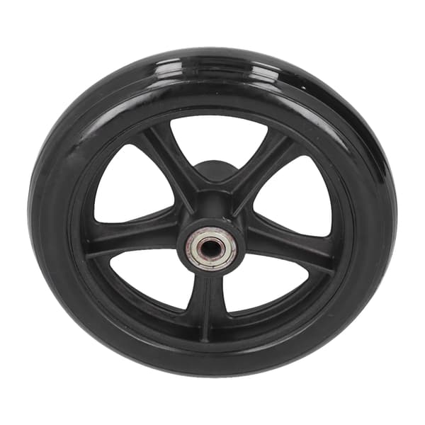 Hjul til kørestol, udskiftning 16 cm PU Walker Caster tilbehør med kugleleje sort