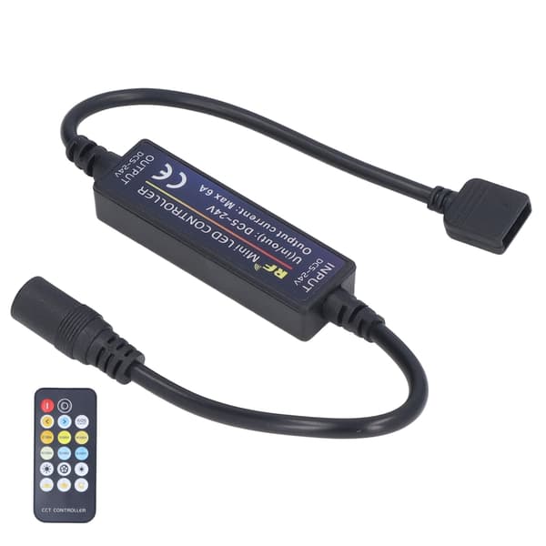 Mini RF Dimmer LED Fargetemperaturkontroller 17 Taster Stripelys
