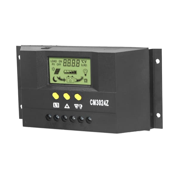 CM3024Z PWM Solcelleladeregulator LCD-skjerm Solcellepanel Intelligent Regulator 12V 24V30A