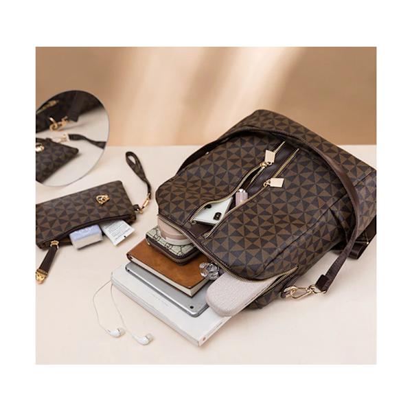 Design Cabriolet Satchel Bag Reseryggsäck Handväska och handväska 2st