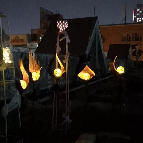 Solar LED Simulera vattentät utomhus gräsmatta Lantern Lamp Lights