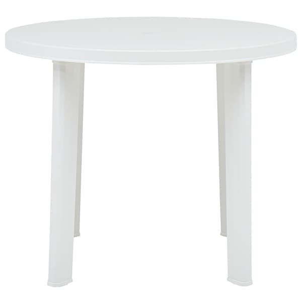 【BQ】vidaXL Puutarhapöytä valkoinen 89 cm muovia White Vit