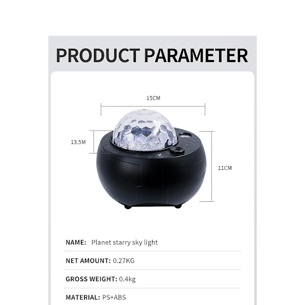 Stjärnprojektionslampa Bluetooth Creative Nytt konstigt nattljus Atmosfär Sovlampa Projektorlaserljus