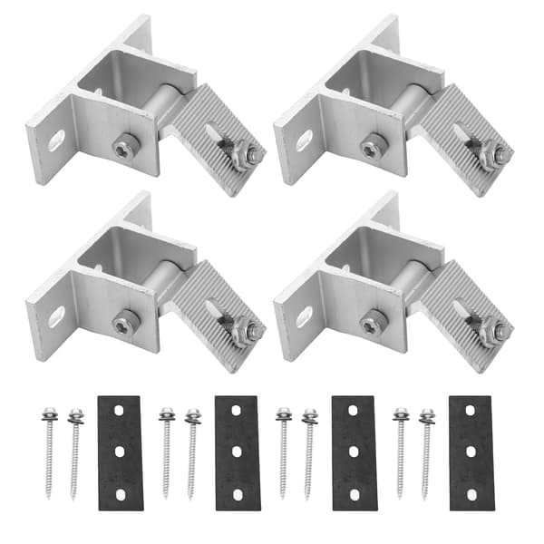 4 sett solcellepanel monteringsbrakett aluminiumslegering anti-korrosjon rustfri tak PV frontstøtte