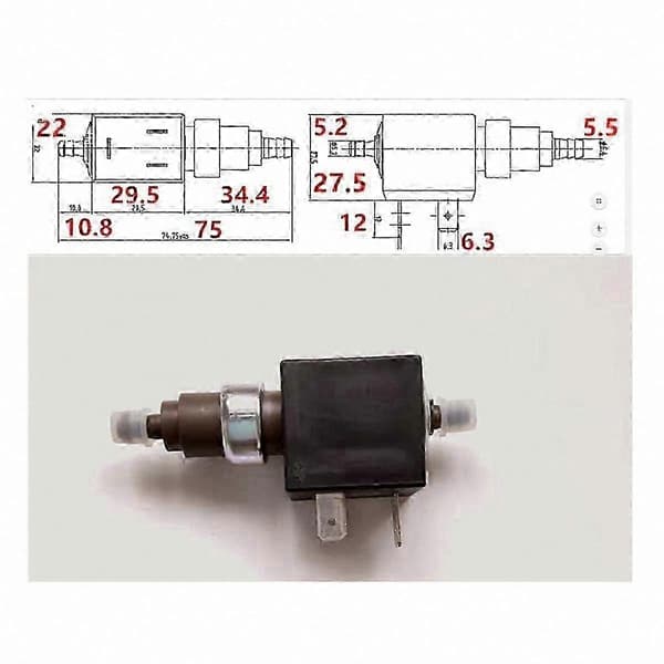 19W elektromagnetisk pumpe til dampmoppe og strygejern, 220V selvansugende til husholdningsapparater