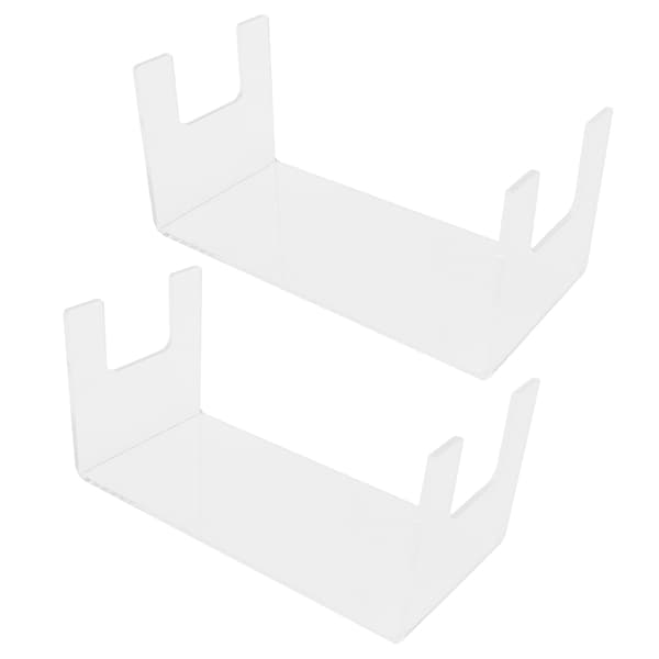 2 st Akryl Display Rack Transparent Leksaker Dockor Smyckesställ Hylla för Sovrum