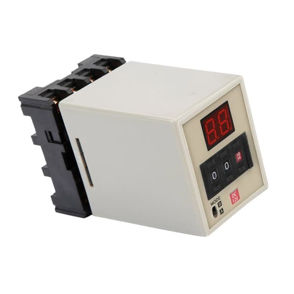 AH3-DM Dubbelläges Fördröjningstimerrelä 0,01S-99H LED-Display (DC 12V)
