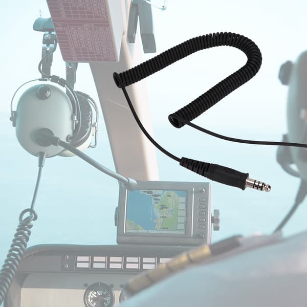 Militær forbindelseskabel Fjederadapter til Helikopterheadset U-174/U