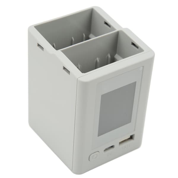 2-veis PD Hurtigladehub USB LCD Batterilader for DJI Mini 3 Drone Grå
