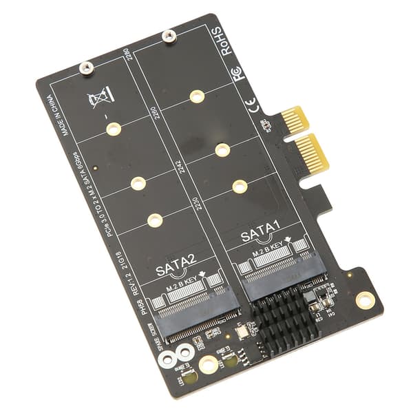 Adapterkort M.2 SATA til PCIE Dual Disk Array Kort Transmisjonsstabilitet Utvidelseskort