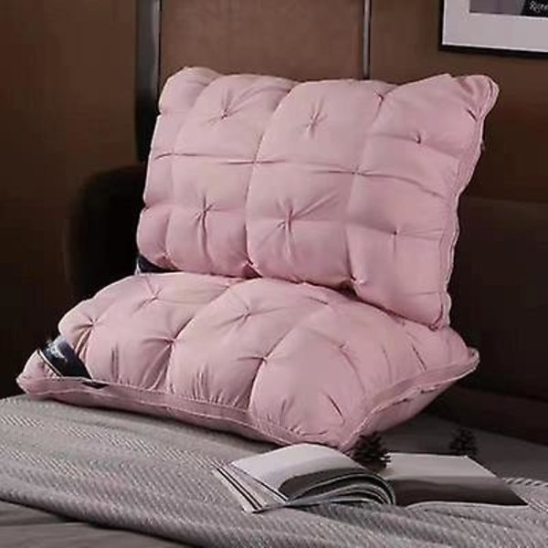 Lyxhotell kvalitet mjuka och fluffiga kuddar lindra nacksmärta och justerbar ergonomi Pink