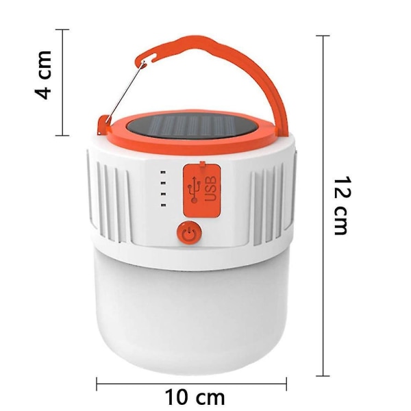 Led Camping Lantern Uppladdningsbar, power Bank 2400mah, Solar Camping
