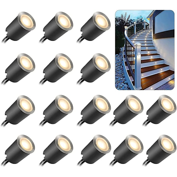 Upotettu Led Deck Light Suojakuorella Vedenpitävä ulkomaisemavalaistus Warm White