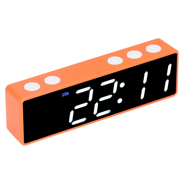 LED Digital Timer Multifunktionell Elektronisk Skrivbordsklocka Orange Ram Grön Vit Display för Sovrum Gym