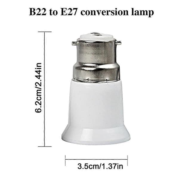【BQ】Taklampe Vifteadapter B22 til E27 Sokkelomformer B22 til E27 Pæreomformer for Lampedeler Tilbehør 3pcs