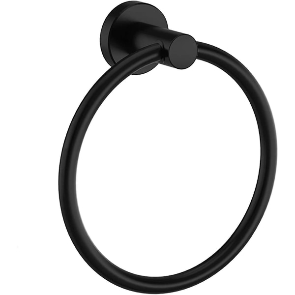 Handduksring Handduk H För badhanddukshängare Montering Bath Ware Enkel rund handduk H Sus 304 Less Steel Matte Black