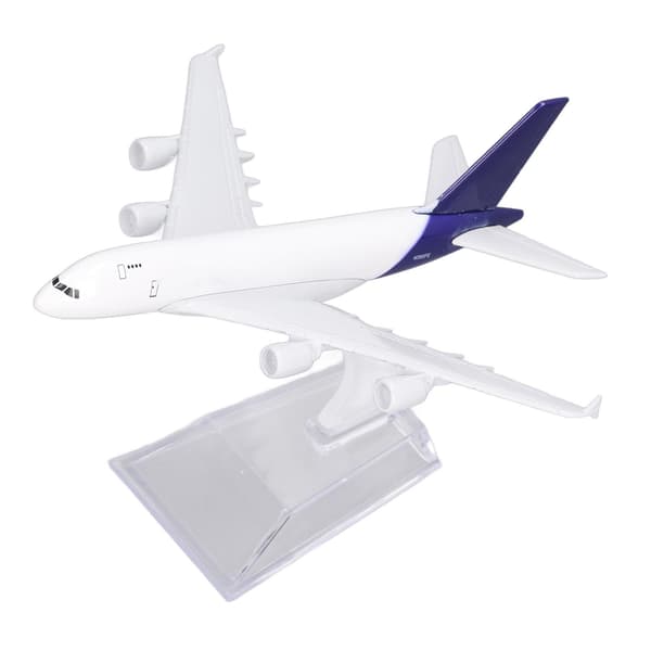Legeringsflymodel Høj Simulation Fly Dekorationssamling Model med Baseholder