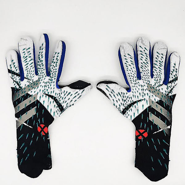 Målvaktshandskar Premium Quality Fotboll Målvaktshandskar Fingerskydd Black White 10