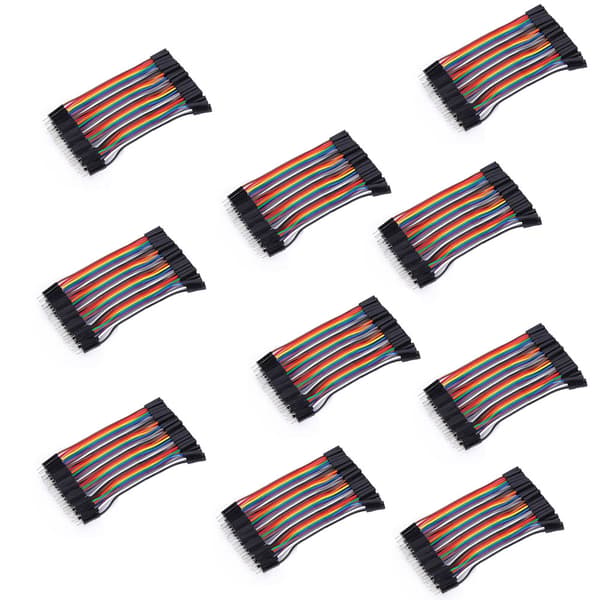 10 stk. 2,54 mm han til hun jumper ledning plastik forbindelseskabel til computerelektronik