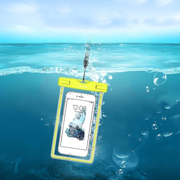 Vanntett svømmestrand lysende telefonveske for 5,5" telefon