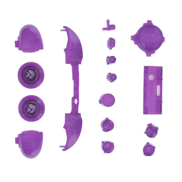 Fullständiga Knappmoddsatser Trigger Full Trigger Modul Set för XBOX Series X för XBOX Series S Kontroller Transparent Lila