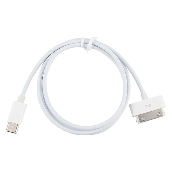 【BQ】USB-C til 30-bens Synkroniserings- og Opladningskabel, 1m Længde til Hurtig Dataoverførsel & Opladning White