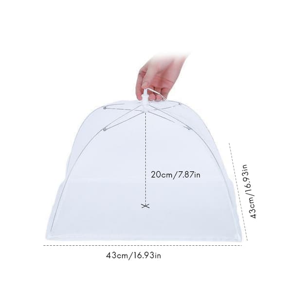 Foldbar Madvarebeskyttelse i Mesh, Foldbart Telt Dome Net Paraply Picnic Madvarebeskyttelse