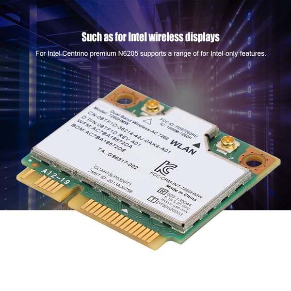 For Intel 7260HMW Universalt Netværkskort Bluetooth4.0 Mini PCI-E Interface NIC til Laptop