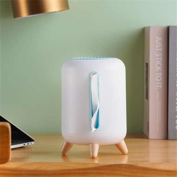 Bambus Kull Tissue Box Holder Blå for Stue Kontor Bad