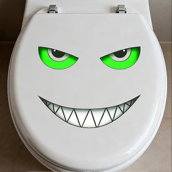 【BQ】Valaiseva WC-tarra, mielenkiintoinen valaiseva ilmetarra WC