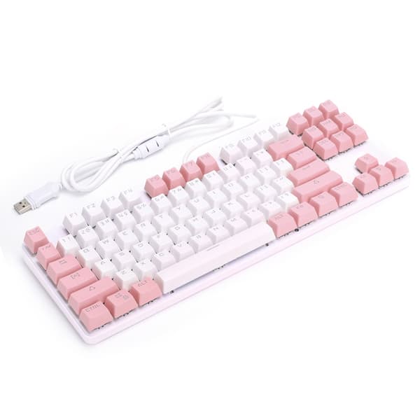 Keyboard Mekanisk Gaming 87 Taster Blandet Lys Computertilbehør til Desktop Laptop 919 Style 2
