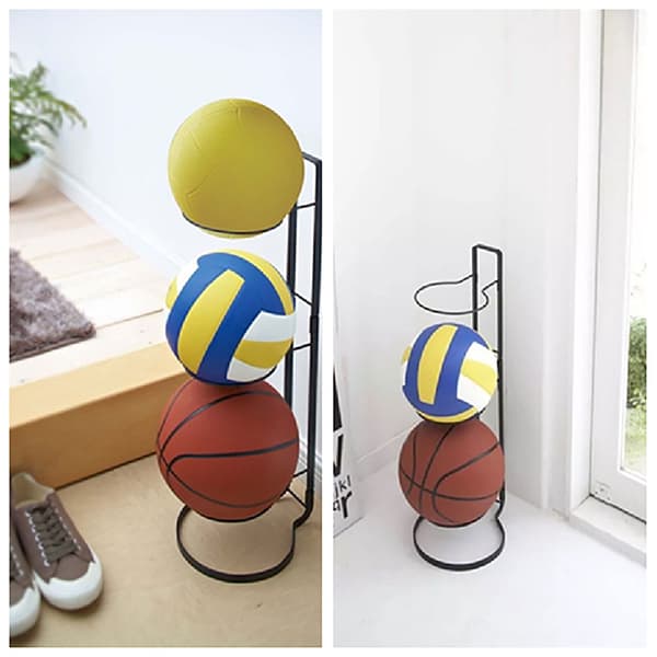 Basketballstativer Hjemme Boldopbevaring Stativ Jern Multi Layer Fodbold Bold Display Stativ