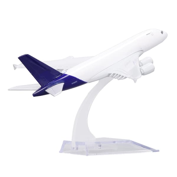 Legeringsflymodel Høj Simulation Fly Dekorationssamling Model med Baseholder