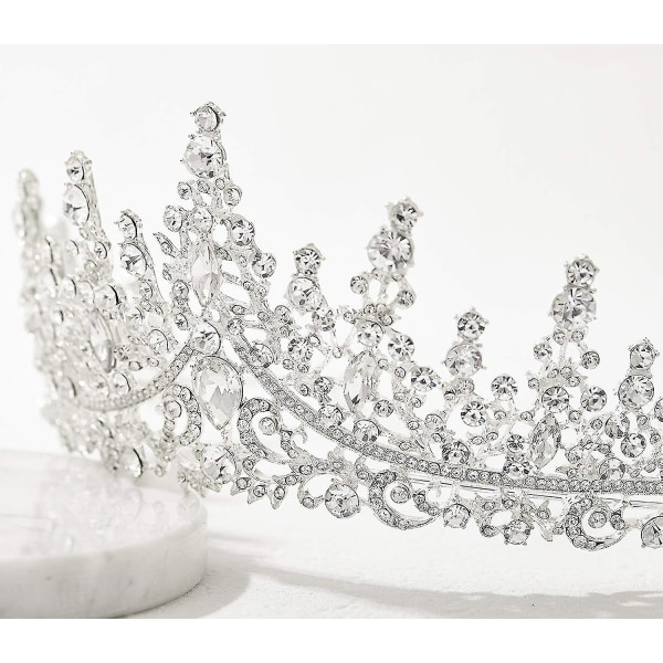 Crystal Wedding Tiara For Women, Royal Queen Crown Pannband, Rhinestone Princess Håraccessoarer