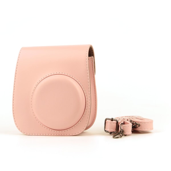 Polaroid mini11 Camera Bag Compatible 2 Pieces Blue Pink, Premium PU Leather Bag with Expandable Strap