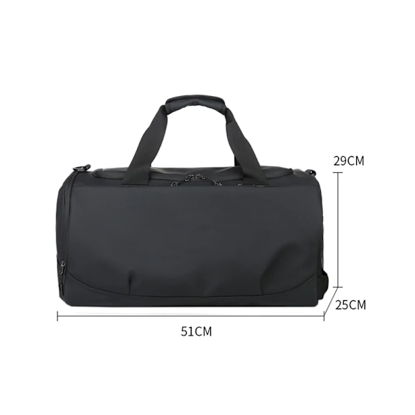 Duffle Bag Gym -reppu naisille, miehille, viikonloppulaukku Duffle Bag musta