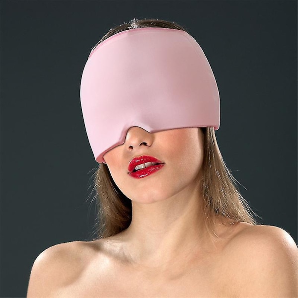 Huvudvärk/migrän Relief Hat Multipurpose Strechable Cold Compress Hood Black