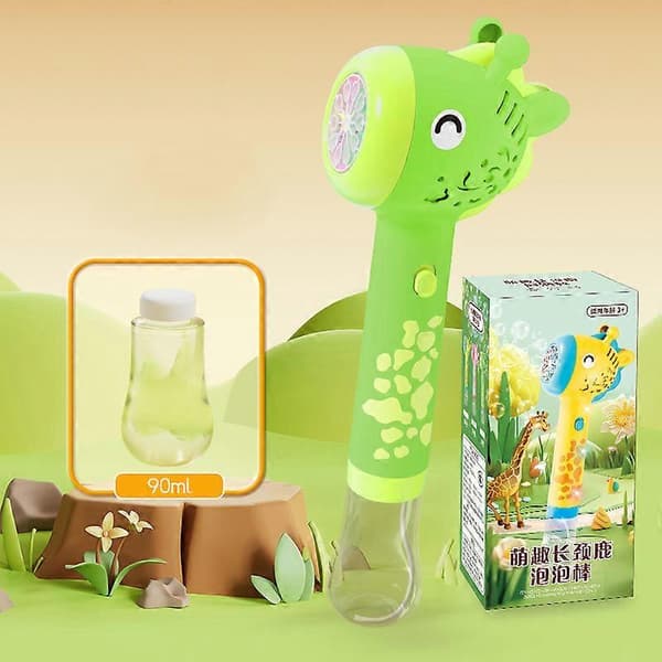 Automatisk boblemaskinelegetøj - Lysende hjorteboblepuster til børn Giraffe bubble wand--2
