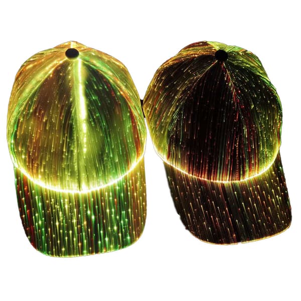 Halloween Farveændrende LED Lysende Hat Julefiberoptisk Baseballhat Hip Hop Hat