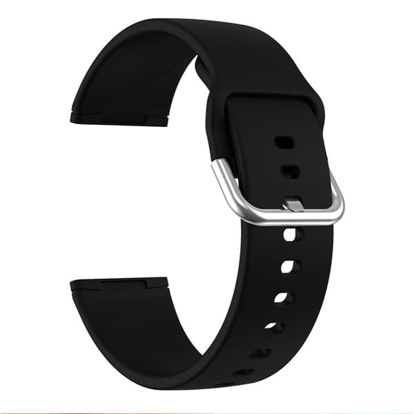 【BQ】Silikone armbånd Versa 3/Fitbit Sense - Sort Black Svart