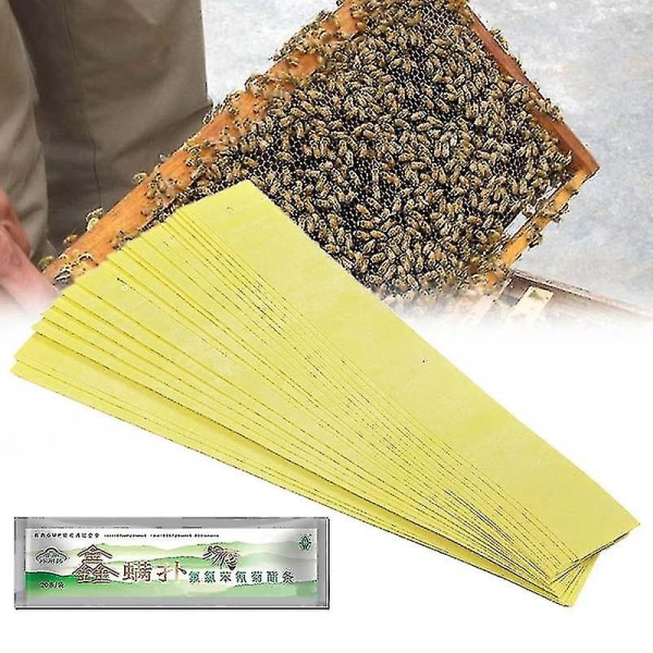 20st/påse Varroa Strips Fluvalinate Bee Mite Killer Treatment Tool Biodling Skadedjursbekämpning