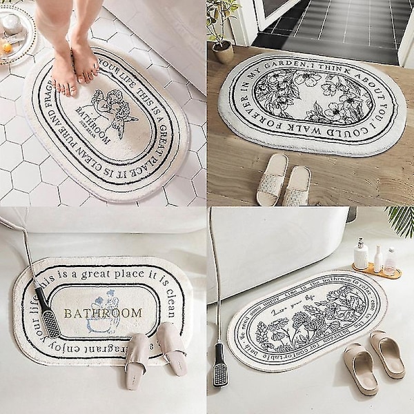 Halkfri badmatta Inredningsstil Dörrmatta Absorberande mattor Entrémattor Balkong Veranda Mattor Vardagsrum Badrum Tapis style7 Bath Mat L60xW40cm