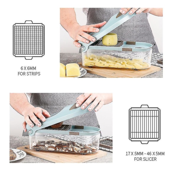 Multifunktionell lökgrönsakshackare Slicer Slicer Cutter